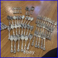 76 P. C. Flatware SILVERPLATE F. B Roger's Utensils Spoons Forks Ladle Antique