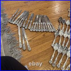 76 P. C. Flatware SILVERPLATE F. B Roger's Utensils Spoons Forks Ladle Antique
