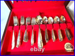 76 Tea Time/allure Service For 12 Rogers Silver Plate -free Ship