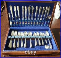 76 pcs 1847 Rogers Bros IS DAFODIL Silverplate Set 5 PC Service for 12 in Box
