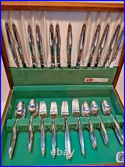 77 pc Flatware Set 1965 GARLAND by 1847 Rogers Bros Service for 12 + 10 Servers