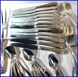 78 Pc Serv For 12 Rogers Silver Plate Daffodil Punch Ladle Flatware-free Ship 78 Pc Serv For 12 Rogers Silver Plate Daffodil Punch Ladle Flatware-free Ship