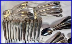 78 Pc Serv For 12 Rogers Silver Plate Daffodil Punch Ladle Flatware-free Ship