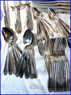 78 Pc Serv For 12 Rogers Silver Plate Daffodil Punch Ladle Flatware-free Ship 78 Pc Serv For 12 Rogers Silver Plate Daffodil Punch Ladle Flatware-free Ship