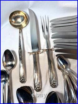 78 Pc Serv For 12 Rogers Silver Plate Daffodil Punch Ladle Flatware-free Ship