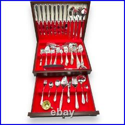 78 Pcs +, Lady Stuart Wm Rogers A1 Plus Flatware Oneida Ltd 1940's Silver Plate