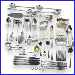 78 Pcs +, Lady Stuart Wm Rogers A1 Plus Flatware Oneida Ltd 1940's Silver Plate