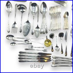 78 Pcs +, Lady Stuart Wm Rogers A1 Plus Flatware Oneida Ltd 1940's Silver Plate