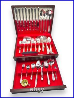 78 Pcs +, Lady Stuart Wm Rogers A1 Plus Flatware Oneida Ltd 1940's Silver Plate