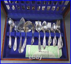 79 Pc Wm Rogers MFG Co Extra Plated Silverplate Flatware 61st Anniversary