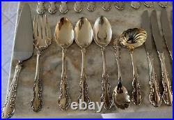 79pc Juliette Silverplate INTERNATIONAL SILVER 1847 Rogers Bros IS