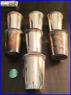 7 WM Rogers Silver Plated Mint Julep Cups 1025