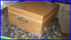 80 Piece Onedia/rogers Silver Plate Baroque Rose In Wooden Box New