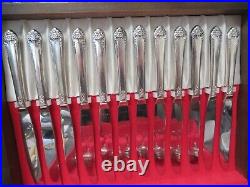 80pc Rogers & Bro IS Silverplate Starlight Pattern Flatware Set Service for 12