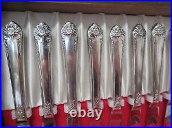 80pc Rogers & Bro IS Silverplate Starlight Pattern Flatware Set Service for 12