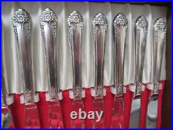 80pc Rogers & Bro IS Silverplate Starlight Pattern Flatware Set Service for 12