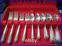 80pc Rogers & Bro IS Silverplate Starlight Pattern Flatware Set Service for 12