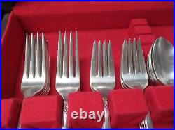 80pc Rogers & Bro IS Silverplate Starlight Pattern Flatware Set Service for 12