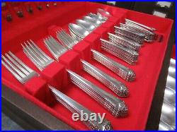 80pc Rogers & Bro IS Silverplate Starlight Pattern Flatware Set Service for 12