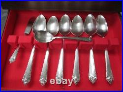 80pc Rogers & Bro IS Silverplate Starlight Pattern Flatware Set Service for 12