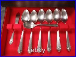 80pc Rogers & Bro IS Silverplate Starlight Pattern Flatware Set Service for 12