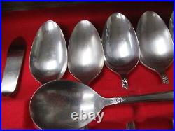 80pc Rogers & Bro IS Silverplate Starlight Pattern Flatware Set Service for 12