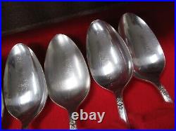 80pc Rogers & Bro IS Silverplate Starlight Pattern Flatware Set Service for 12