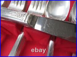 80pc Rogers & Bro IS Silverplate Starlight Pattern Flatware Set Service for 12