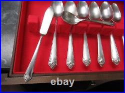 80pc Rogers & Bro IS Silverplate Starlight Pattern Flatware Set Service for 12