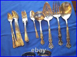 80pc WMA Rogers MFG CO Extra Plate Siver Flatware 2 Designs