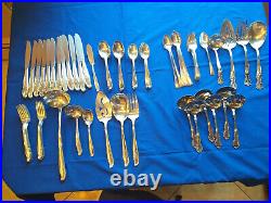 80pc WMA Rogers MFG CO Extra Plate Siver Flatware 2 Designs