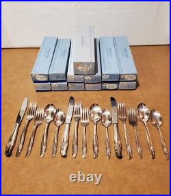 81 Pc Rogers & Bro International Silver Plate Exquisite Radiant Lady Flatware