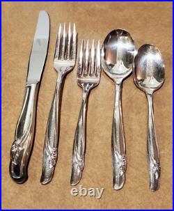 81 Pc Rogers & Bro International Silver Plate Exquisite Radiant Lady Flatware