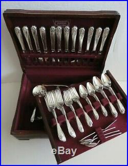 83 pc Set 1847 Rogers Bros 1950 DAFFODIL Silverplate for 12 with 11 Serving pcs
