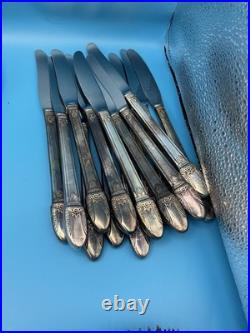 84 Pc Set 1847 Rogers Bros Heritage Silverplate Flatware