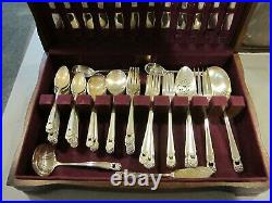 85 Pc. 1847 Rogers Bros Eternally Yours Silver Plated Set In Case