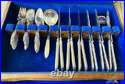 88 PCS Set Rogers Bros Silver Plate Silverware Flatware Vintage With Chest