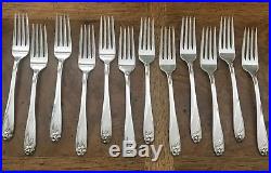 89pc for 12 withextras Rogers DAFFODIL Silverplate Flatware fork spoon knife serve