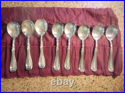 8 Matched William Rogers 1913 Large Soup Spoons 49.5+gr ea with T Silver Plate