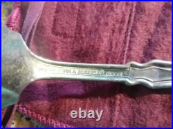 8 Matched William Rogers 1913 Large Soup Spoons 49.5+gr ea with T Silver Plate