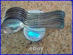 8 Matched William Rogers 1913 Large Soup Spoons 49.5+gr ea with T Silver Plate