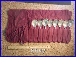 8 Matched William Rogers 1913 Large Soup Spoons 49.5+gr ea with T Silver Plate