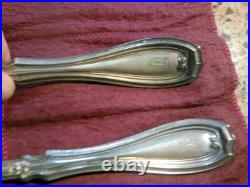 8 Matched William Rogers 1913 Large Soup Spoons 49.5+gr ea with T Silver Plate