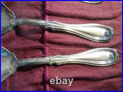 8 Matched William Rogers 1913 Large Soup Spoons 49.5+gr ea with T Silver Plate