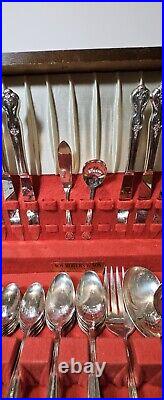 8 Place Settings (7-piece). Rogers Silver, Silverplate, Inspiration Magnolia