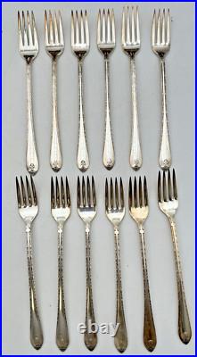 (90) Piece Wm Rogers & Son Is Exquisite Silverplate Flatware Set Service For 12