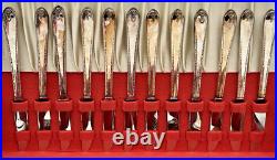 (90) Piece Wm Rogers & Son Is Exquisite Silverplate Flatware Set Service For 12