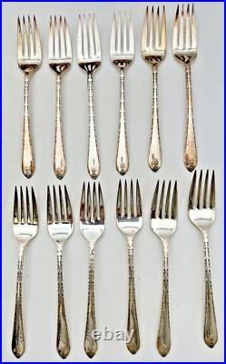 (90) Piece Wm Rogers & Son Is Exquisite Silverplate Flatware Set Service For 12