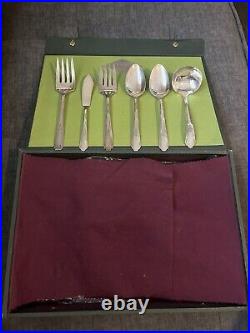 90 WM A ROGERS SILVERPLATE FLATWARE Overlaid Oneida Ltd PARAMOUNT With Turndt BOX