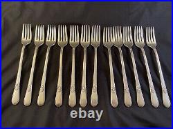 90 pc1847 Rogers Brothers ADORATION IS Silver plate Flatware Silverware Hostess